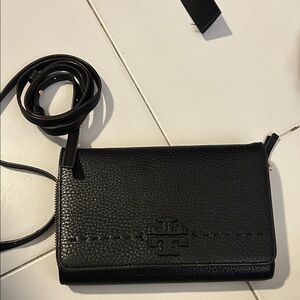 Black Leather Crossbody Bag